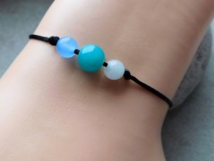 Náhrdelník - černý a modrý