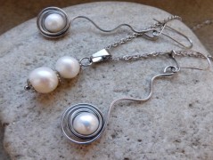 Náhrdelník - černý a modrý