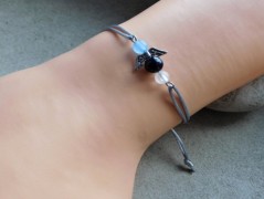 Náhrdelník - černý a modrý