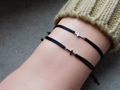 Náhrdelník - černý a modrý