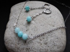 Náhrdelník - černý a modrý