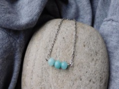 Náhrdelník - černý a modrý