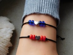 Náhrdelník - černý a modrý