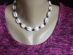 Náhrdelník - černý a modrý