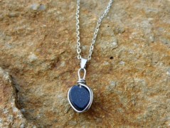 Náhrdelník - černý a modrý