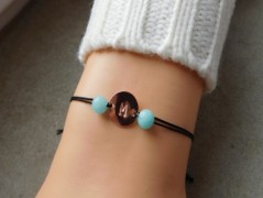 Náhrdelník - černý a modrý