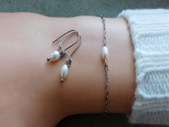 Náhrdelník - černý a modrý