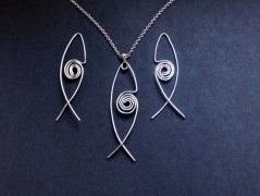 Náhrdelník - černý a modrý