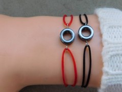 Náhrdelník - černý a modrý