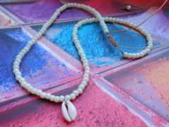 Náhrdelník - černý a modrý