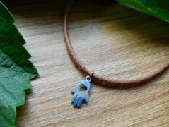 Náhrdelník - černý a modrý