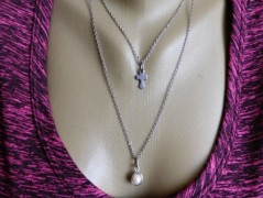 Náhrdelník - černý a modrý