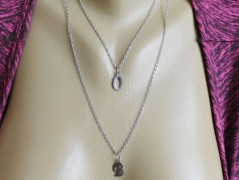 Náhrdelník - černý a modrý