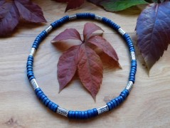 Náhrdelník - černý a modrý