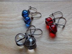 Náhrdelník - černý a modrý