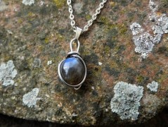 Náhrdelník - černý a modrý