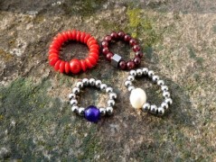 Náhrdelník - černý a modrý