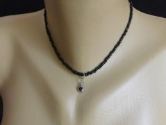 Náhrdelník - černý a modrý