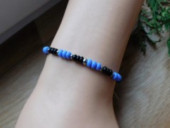 Náhrdelník - černý a modrý