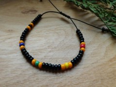 Náhrdelník - černý a modrý