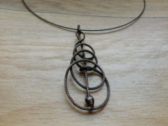 Náhrdelník - černý a modrý