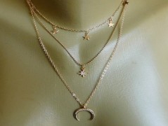 Náhrdelník - černý a modrý