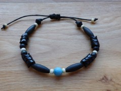 Náhrdelník - černý a modrý