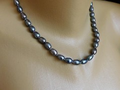 Náhrdelník - černý a modrý