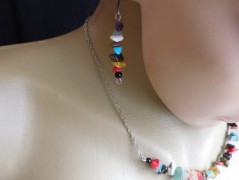 Náhrdelník - černý a modrý