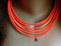 Náhrdelník - černý a modrý