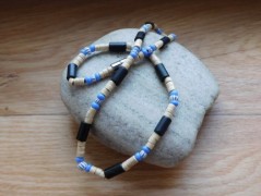 Náhrdelník - černý a modrý