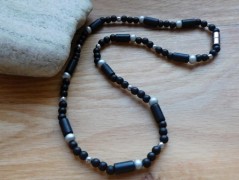 Náhrdelník - černý a modrý