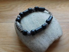 Náhrdelník - černý a modrý