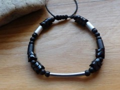 Náhrdelník - černý a modrý