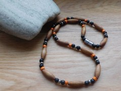 Náhrdelník - černý a modrý