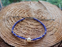 Náhrdelník - černý a modrý