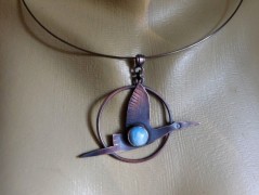 Náhrdelník - černý a modrý