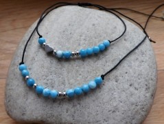 Náhrdelník - černý a modrý