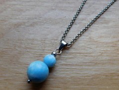 Náhrdelník - černý a modrý