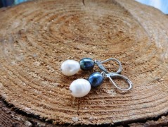 Náhrdelník - černý a modrý