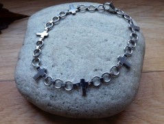 Náhrdelník - černý a modrý