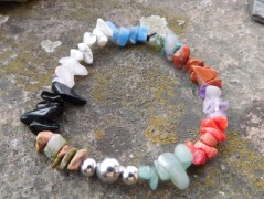 Náhrdelník - černý a modrý