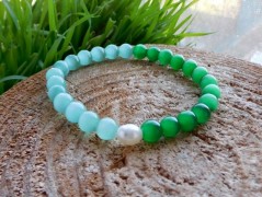 Náhrdelník - černý a modrý