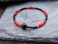 Náhrdelník - černý a modrý