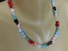 Náhrdelník - černý a modrý