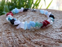 Náhrdelník - černý a modrý