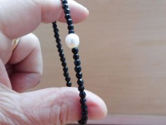 Náhrdelník - černý a modrý