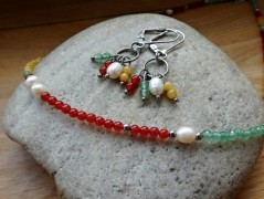 Náhrdelník - černý a modrý