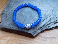 Náhrdelník - černý a modrý