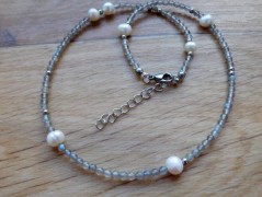 Náhrdelník - černý a modrý